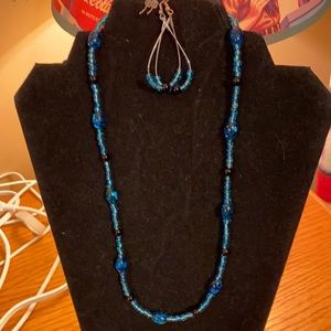 Unique one of a kind handmade necklace, earrings